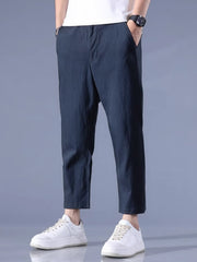 Men's Breathable Ankle-Length Linen Pants [LINENESE-006]