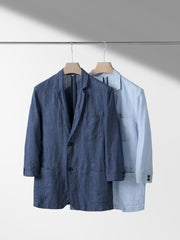 Men's Stylish Linen Blazer with 3/4 Sleeves [LINENESE-007]