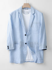 Men's Stylish Linen Blazer with 3/4 Sleeves [LINENESE-007]