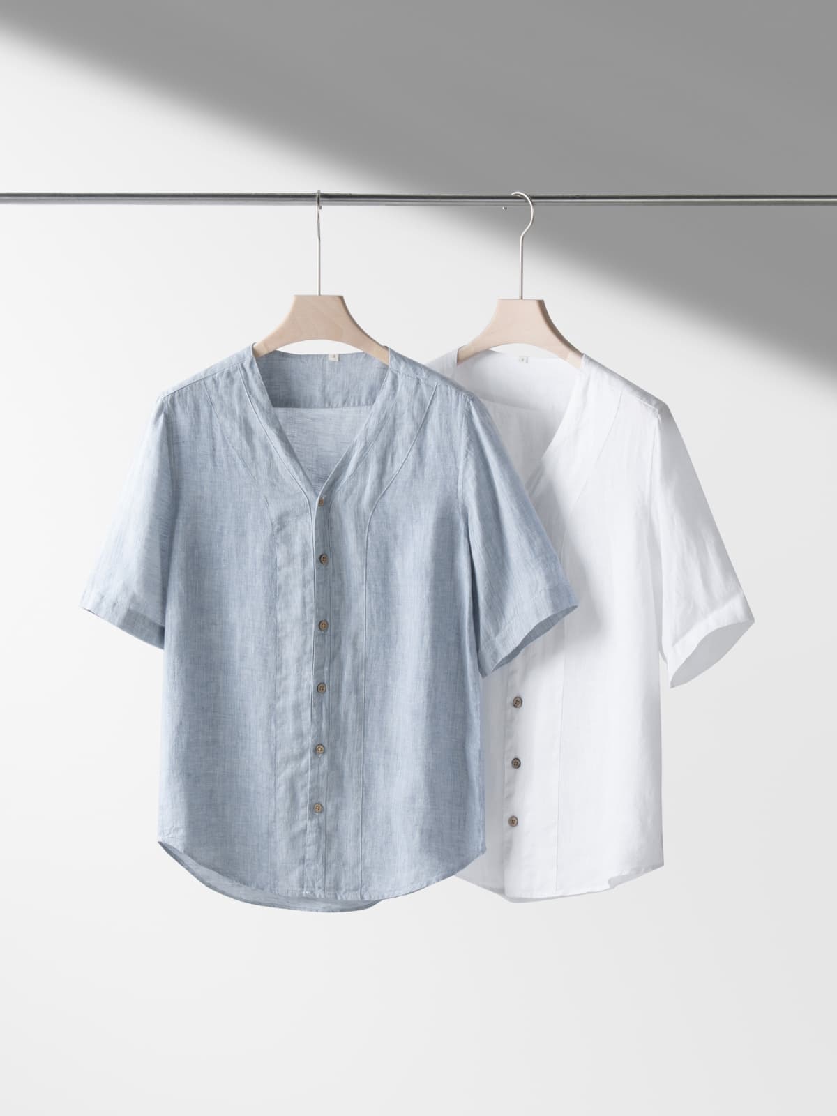 Breathable Short-Sleeved Linen Shirt [LINENESE-004]