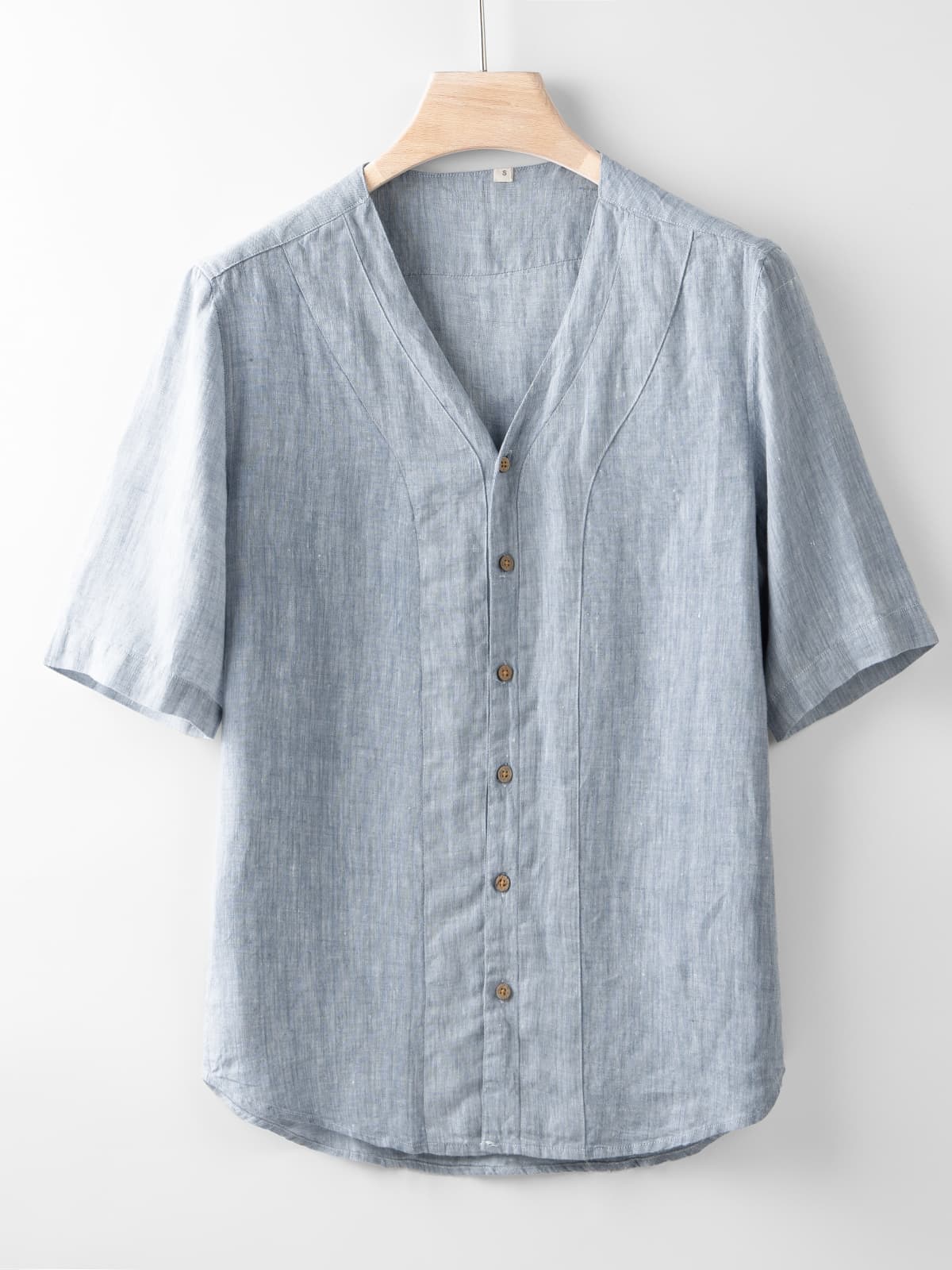 Breathable Short-Sleeved Linen Shirt [LINENESE-004]