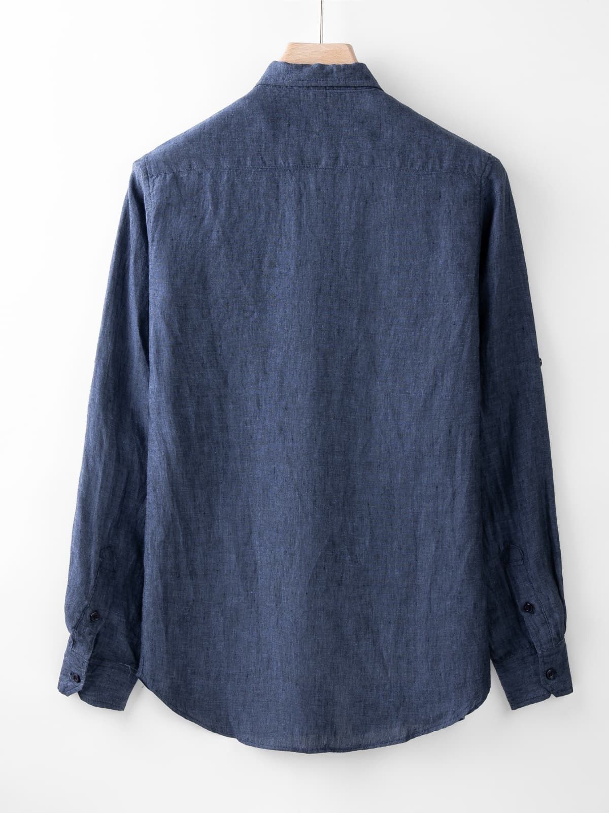 Breathable Men's Linen Shirt [LINENESE-001] Navy Blue 5