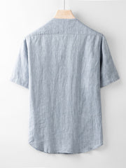 Breathable Short-Sleeved Linen Shirt [LINENESE-004]