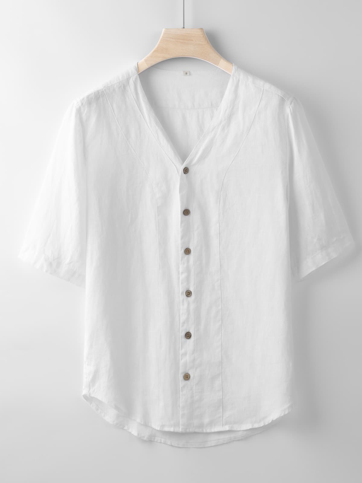 Breathable Short-Sleeved Linen Shirt [LINENESE-004]